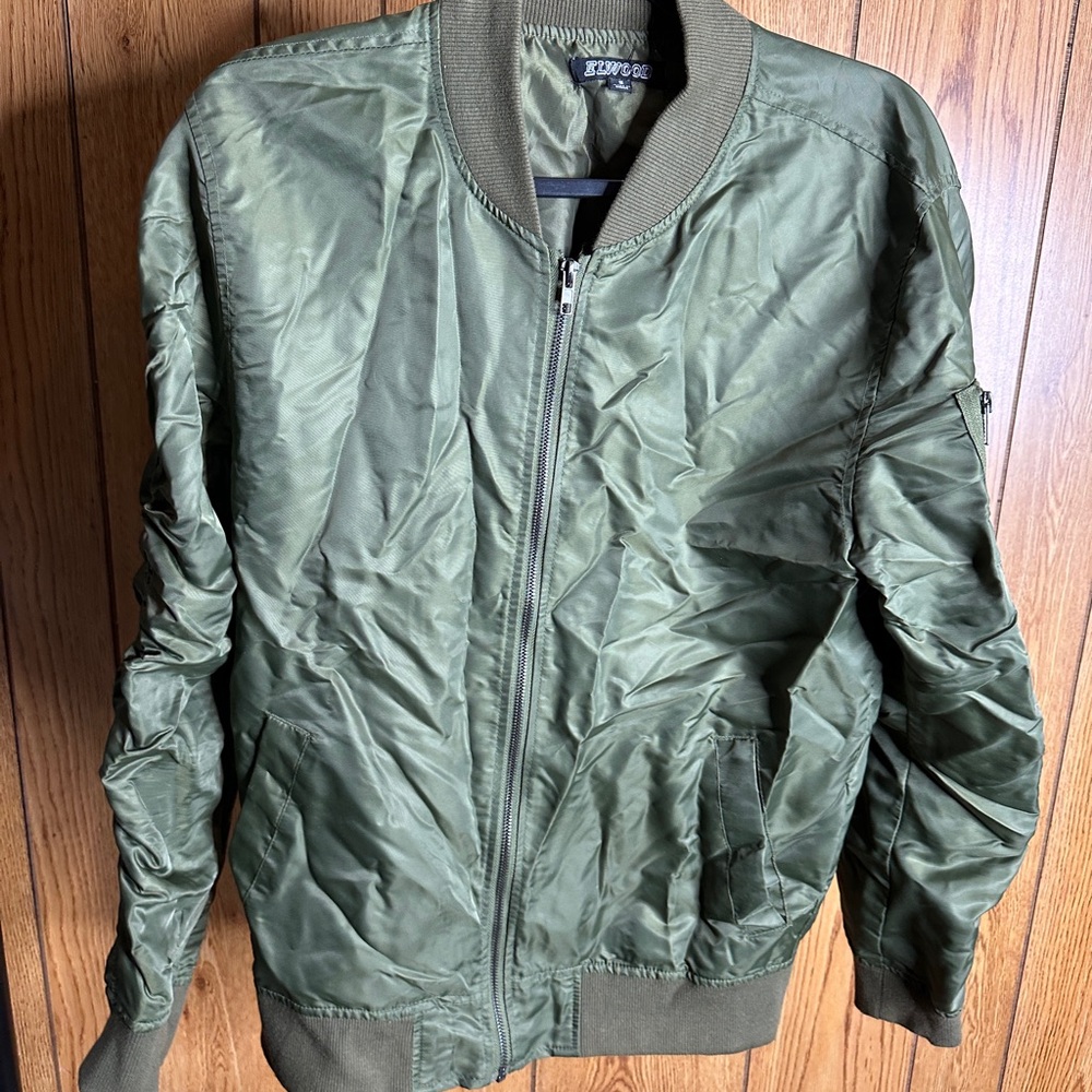 Stylish Olive Bomber Jacket